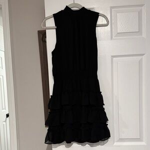 1. State Black Ruffled Mini Dress